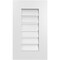 Ekena Millwork Vertical Surface Mount PVC Gable Vent: Functional, w/ 3-1/2"W x 1"P Standard Frame, 14"W x 24"H GVPVE14X2401SF - alternate 1